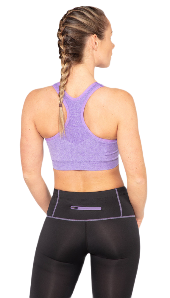 Brassière de sport faible en coutures avec soutien - lot de 3 pièces femme Higher State Rouge Violet Bleu (2)