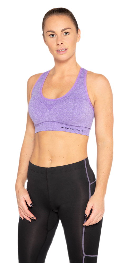 Brassière de sport faible en coutures avec soutien - lot de 3 pièces femme Higher State Rouge Violet Bleu (1)