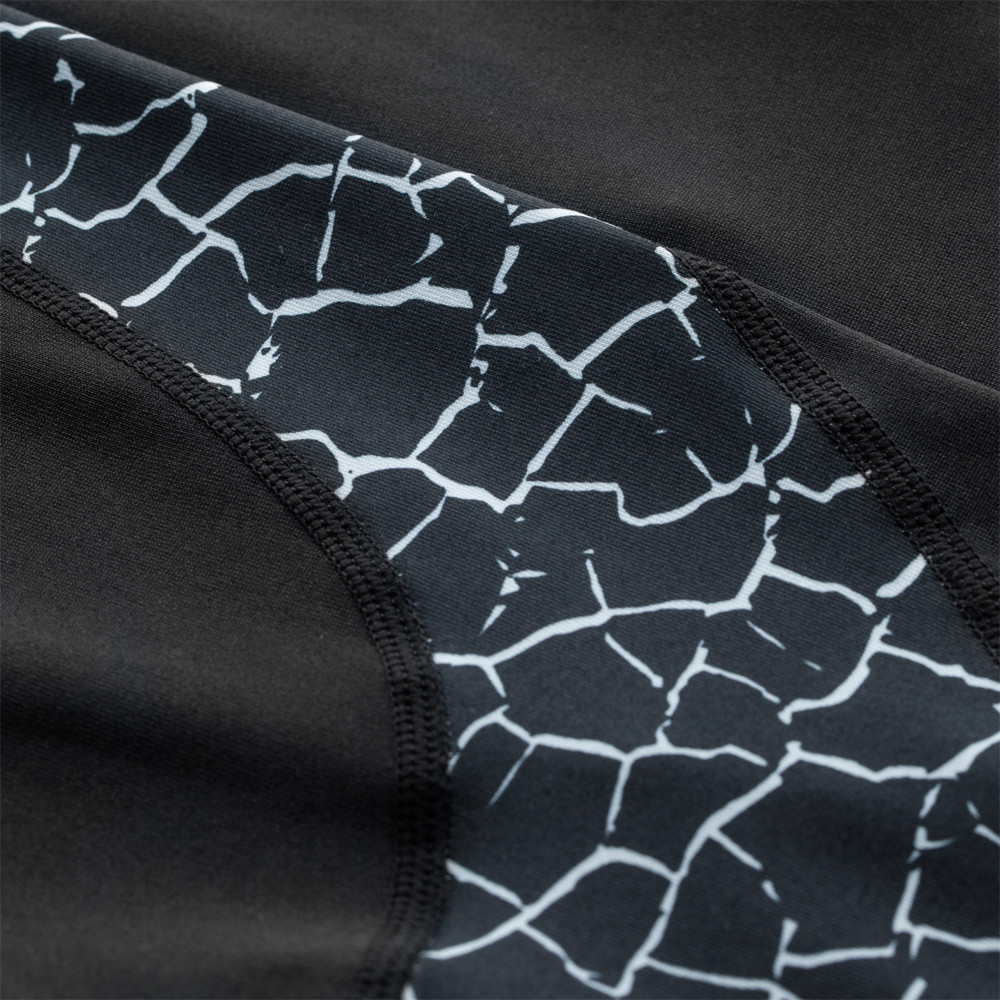 Collant de sport femme à empiècements imprimés Higher State Noir Blanc (4)
