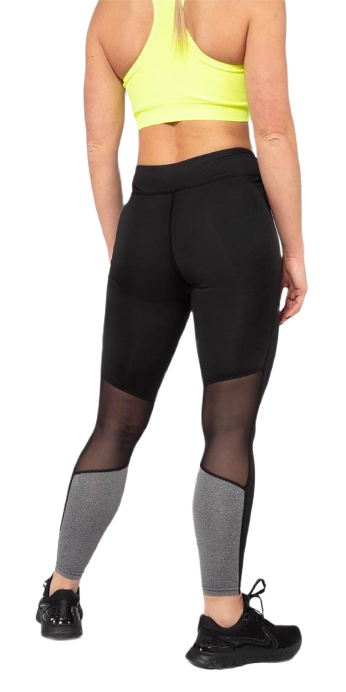 Collant de running femme respirant à empiècements Higher State Noir Gris (2)