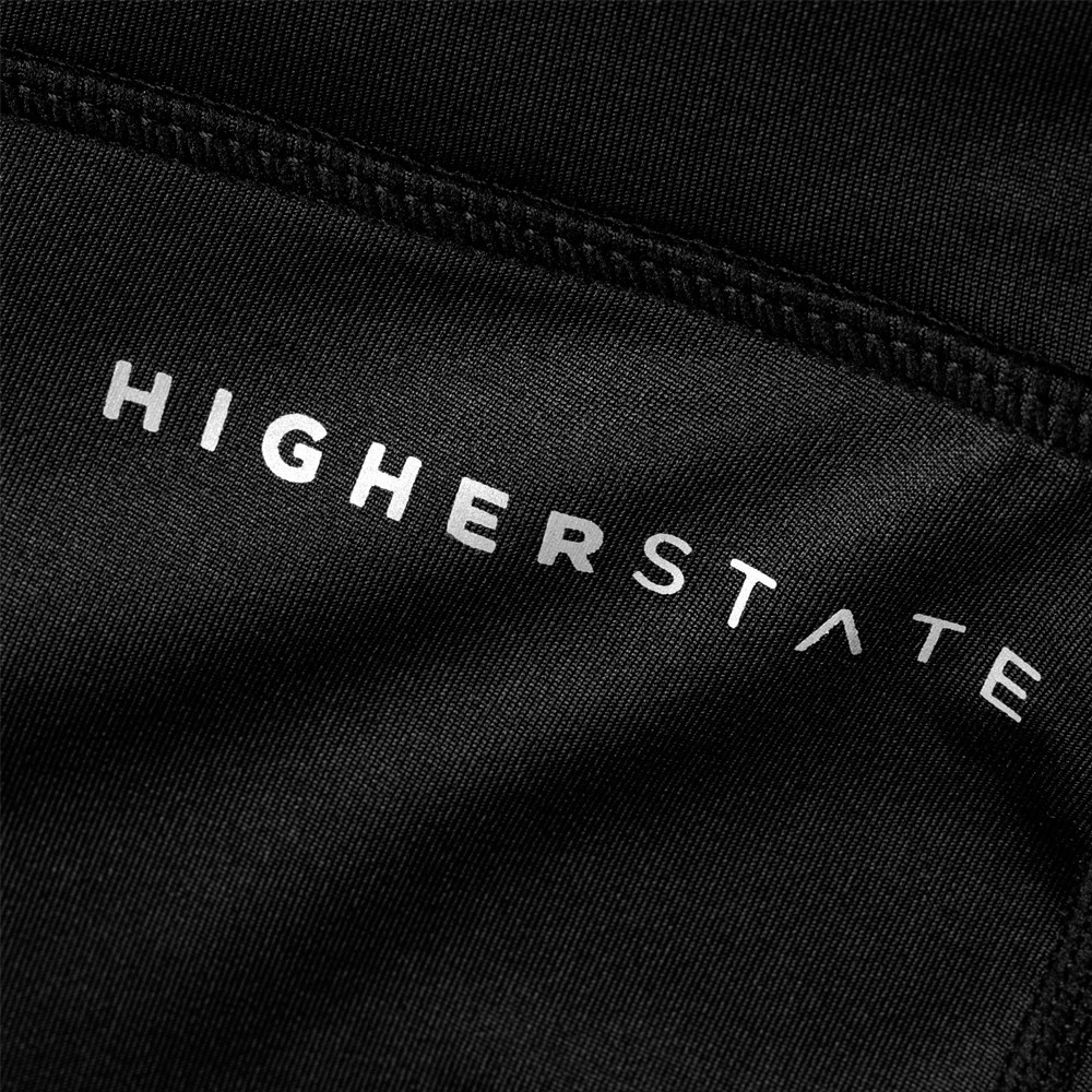 Collant de running femme respirant à empiècements Higher State Noir Gris (4)