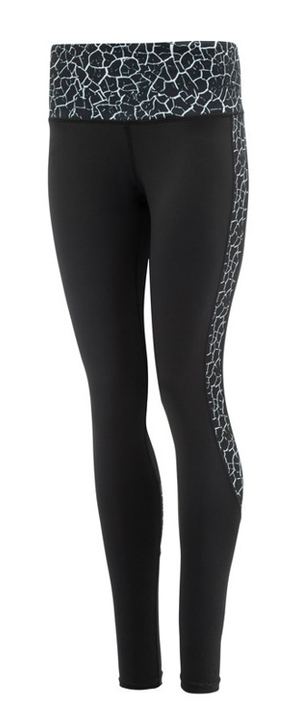 Collant de sport femme à empiècements imprimés Higher State Noir Blanc (11)