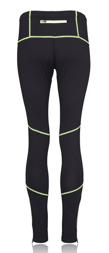 Collant de running femme 1-4 zip léger et respirant Higher State Noir Jaune (3)