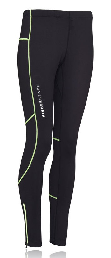 Collant de running femme 1-4 zip léger et respirant Higher State Noir Jaune (1)