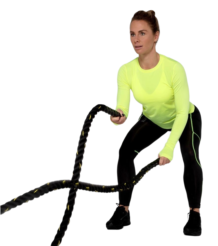 Collant de running femme 1-4 zip léger et respirant Higher State Noir Jaune (6)