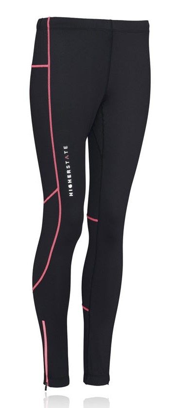 Collant de running femme 1-4 zip léger et respirant Higher State Noir Rose (1)