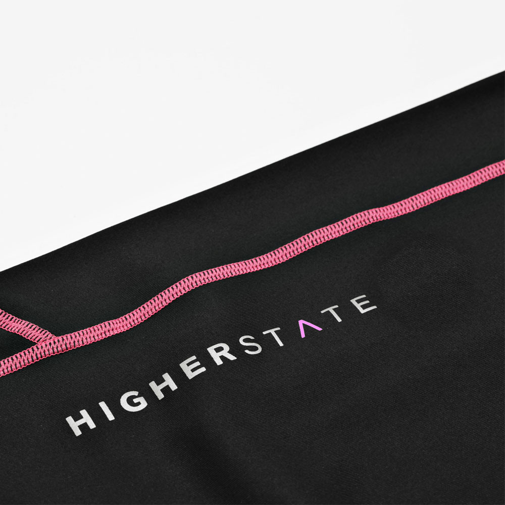 Collant de running femme 1-4 zip léger et respirant Higher State Noir Rose (3)
