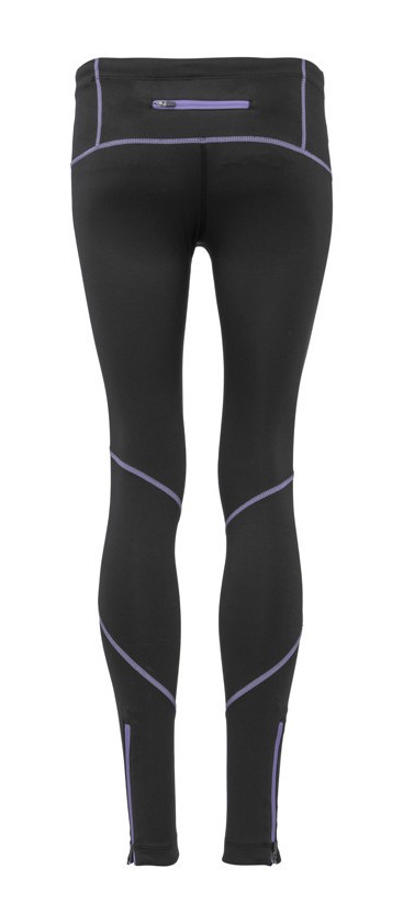 Collant de running femme 1-4 zip léger et respirant Higher State Noir Violet (3)
