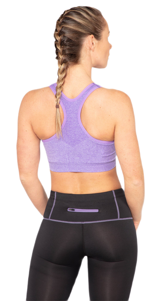 Collant de running femme 1-4 zip léger et respirant Higher State Noir Violet (2)