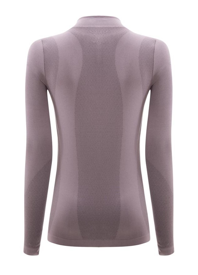 Tee-shirt à manches longues de sport 1-4 zip respirant et proche du corps femme Higher State Violet lila (3)
