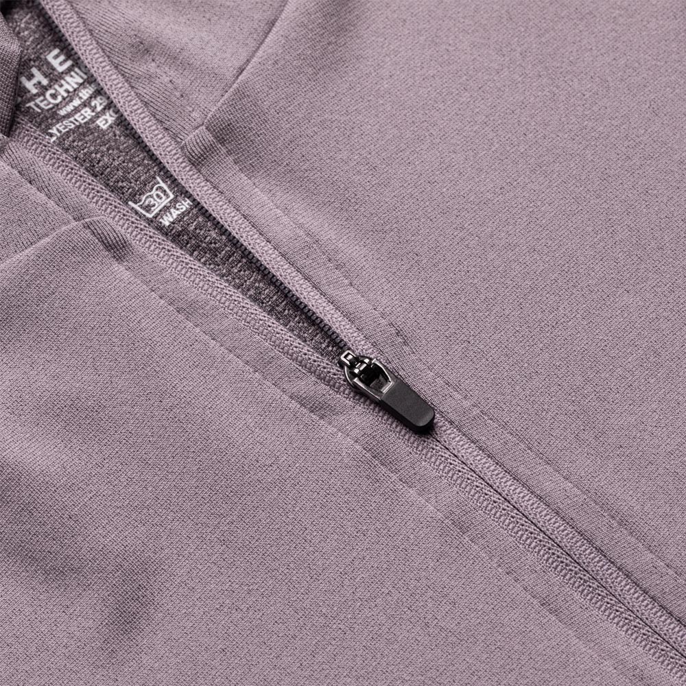 Tee-shirt à manches longues de sport 1-4 zip respirant et proche du corps femme Higher State Violet lila (5)