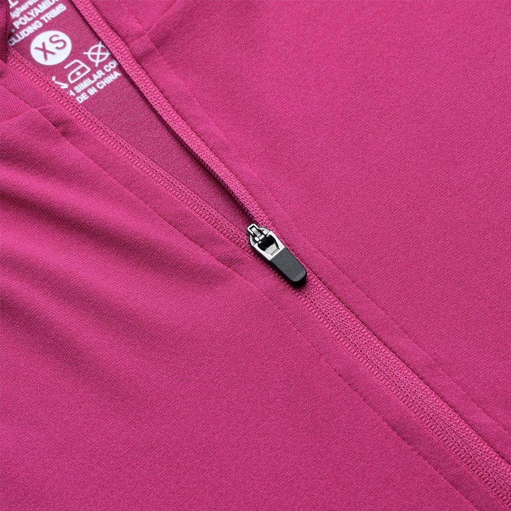 Tee-shirt à manches longues de sport 1-4 zip respirant et proche du corps femme Higher State Rose (5)