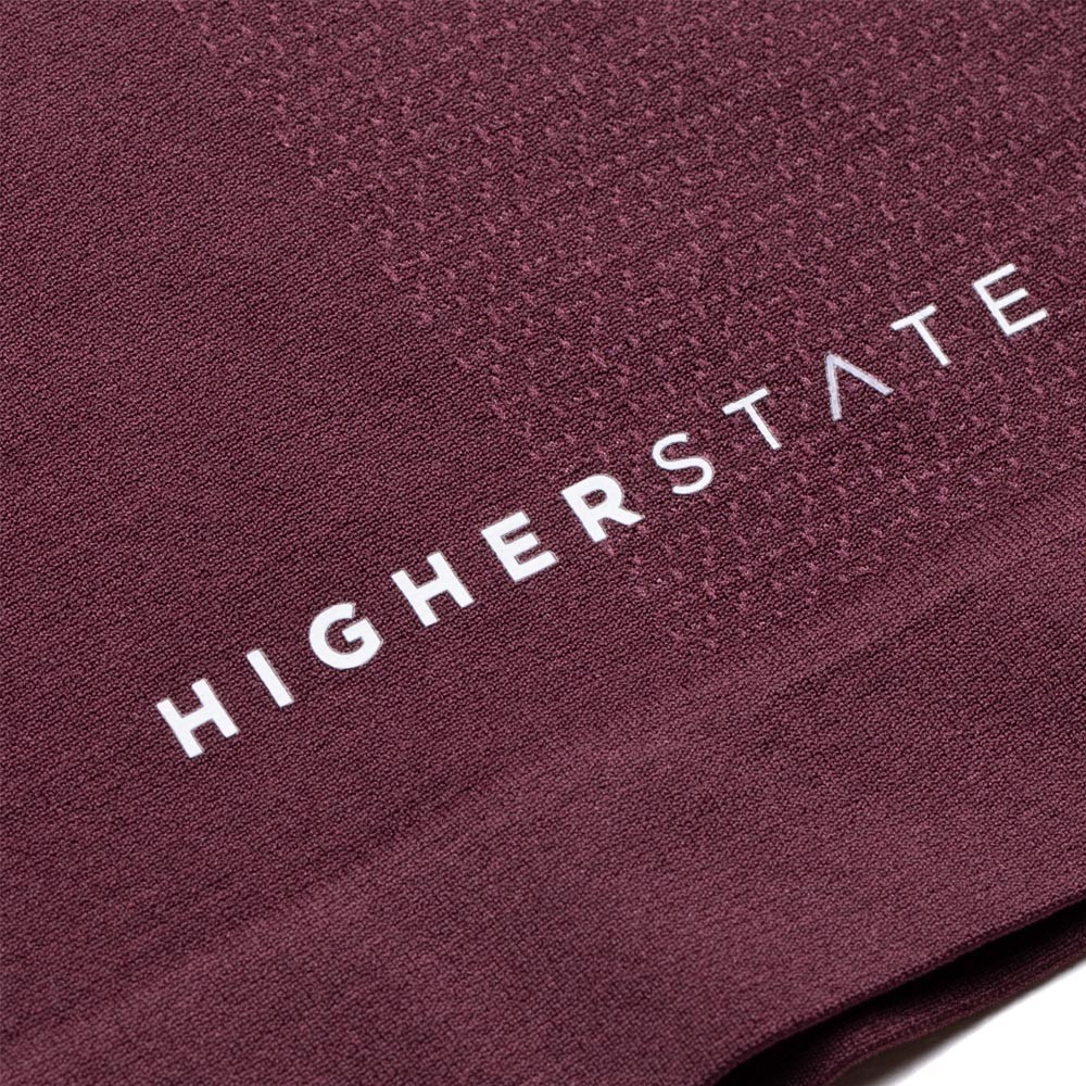 Tee-shirt à manches longues de sport 1-4 zip respirant et proche du corps femme Higher State Violet mûre (4)