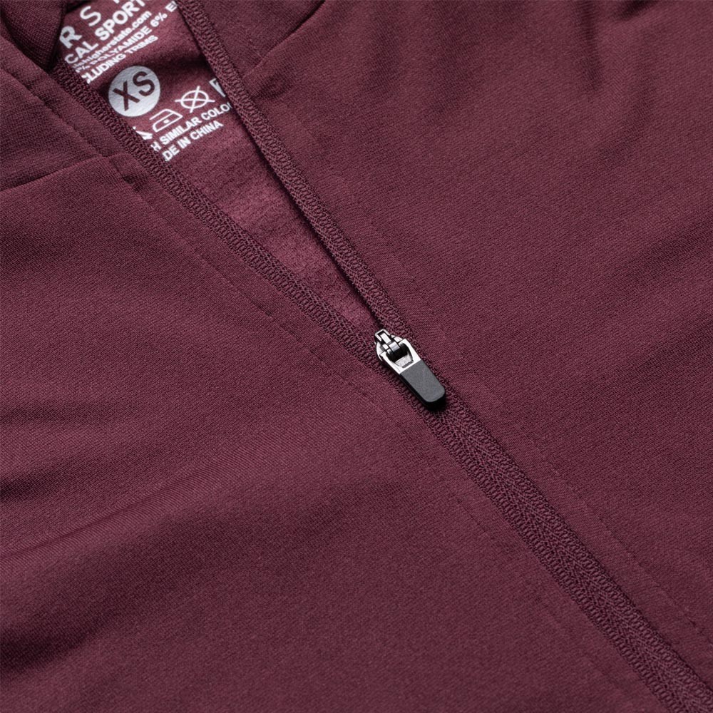 Tee-shirt à manches longues de sport 1-4 zip respirant et proche du corps femme Higher State Violet mûre (5)