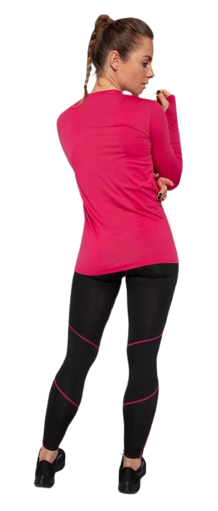 Tee-shirt de sport à manches longues léger et respirant femme Higher State Rose (2)