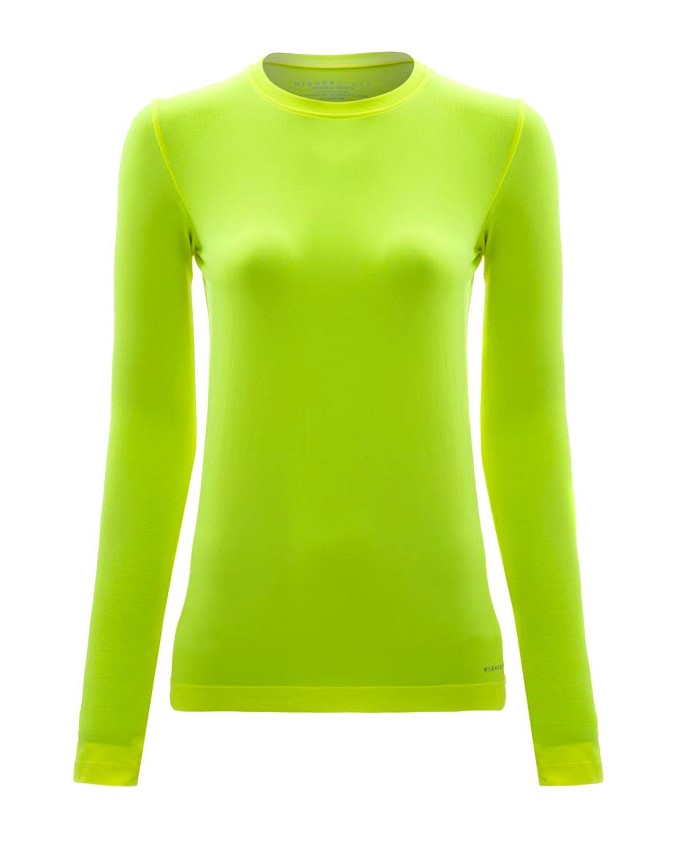 Tee-shirt de sport à manches longues léger et respirant femme Higher State Jaune fluo (1)