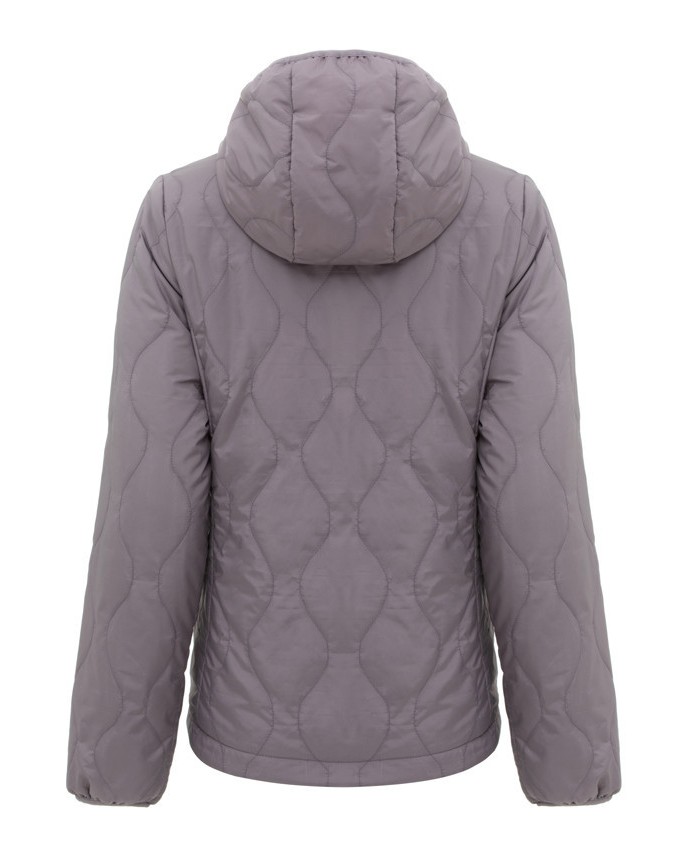 Doudoune à capuche de sport isolante zippée femme Higher State Gris Rose (3)