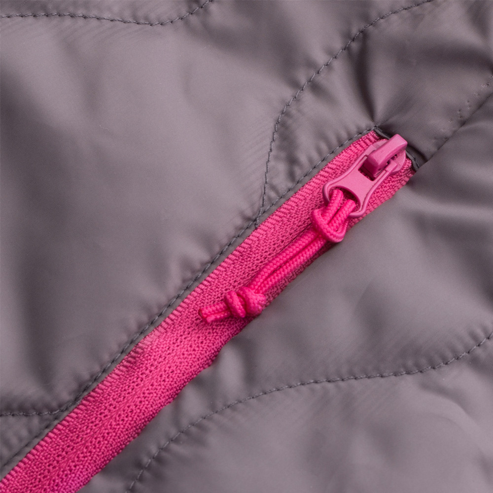 Doudoune à capuche de sport isolante zippée femme Higher State Gris Rose (4)