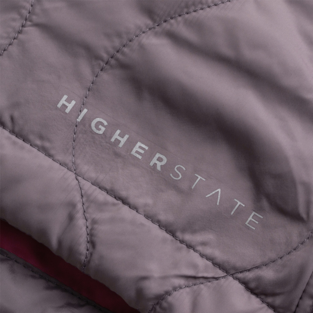 Doudoune à capuche de sport isolante zippée femme Higher State Gris Rose (5)