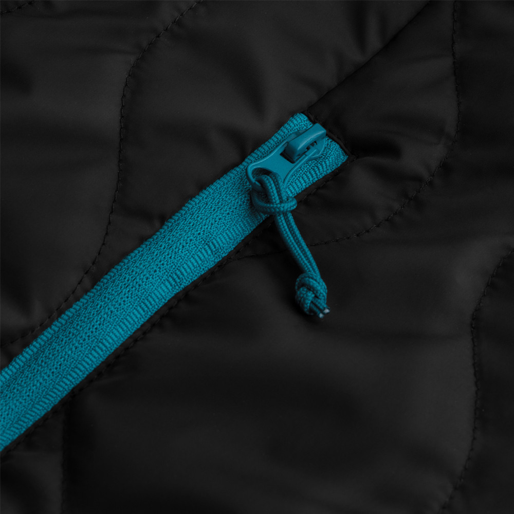 Doudoune à capuche de sport isolante zippée femme Higher State Noir Bleu (4)