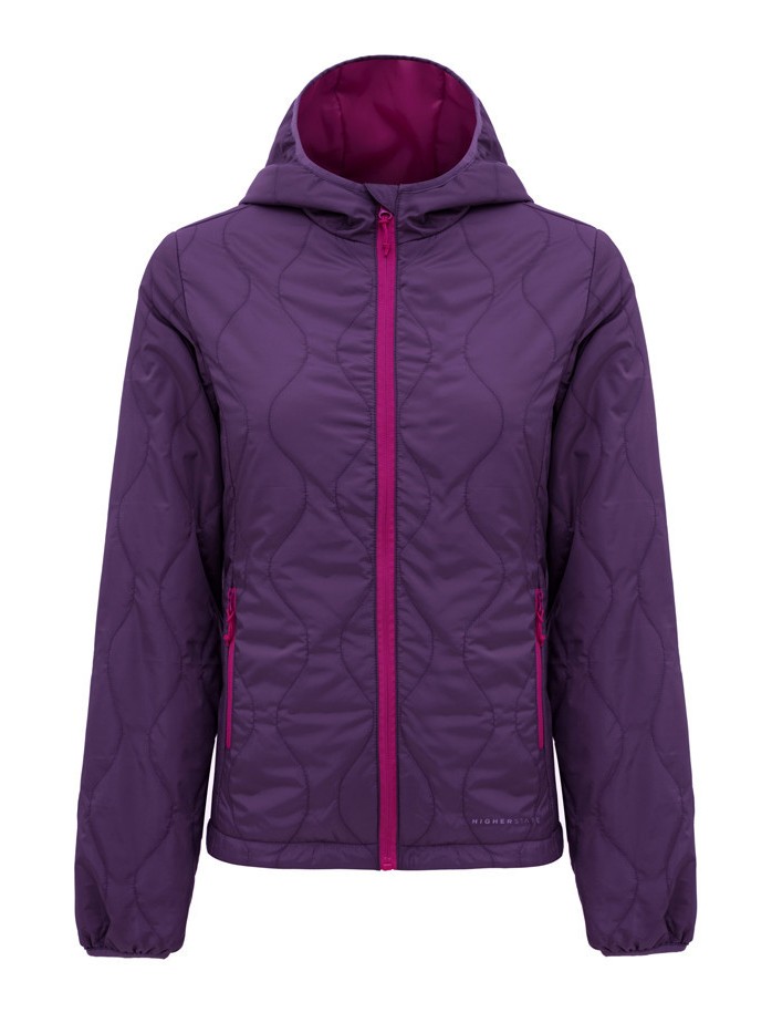 Doudoune à capuche de sport isolante zippée femme Higher State Violet Rose (2)