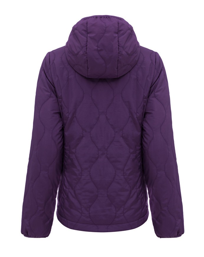 Doudoune à capuche de sport isolante zippée femme Higher State Violet Rose (3)