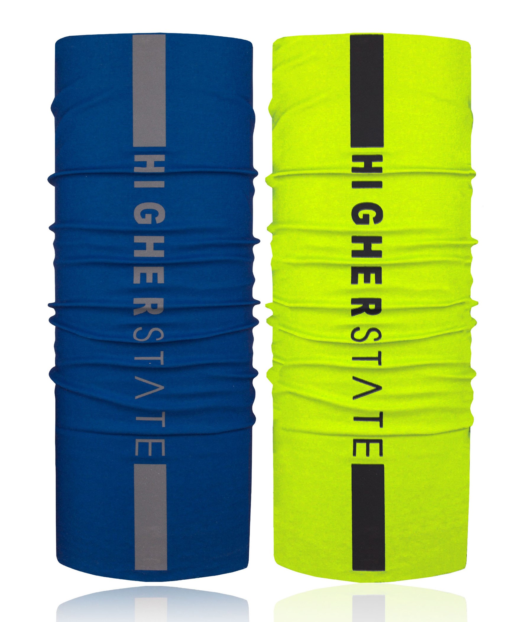 Tour de cou multifonctions réfléchissant unisexe Higher State Bleu Jaune fluo 1