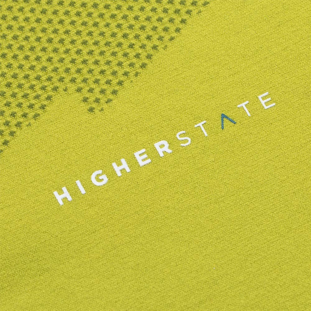 Tee-shirt de sport à manches longues 1-4 zip respirant homme Higher State Lime (6)