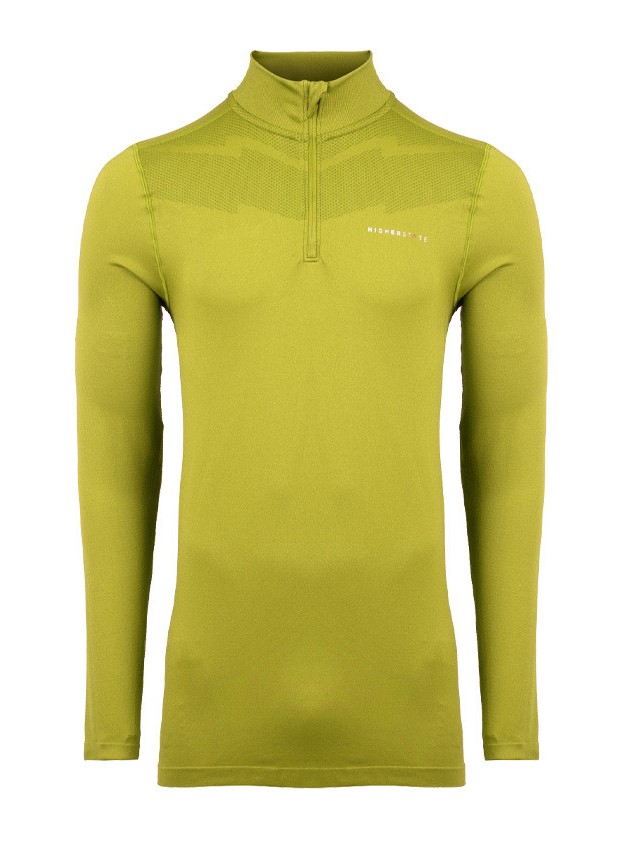 Tee-shirt de sport à manches longues 1-4 zip respirant homme Higher State Vert (3)