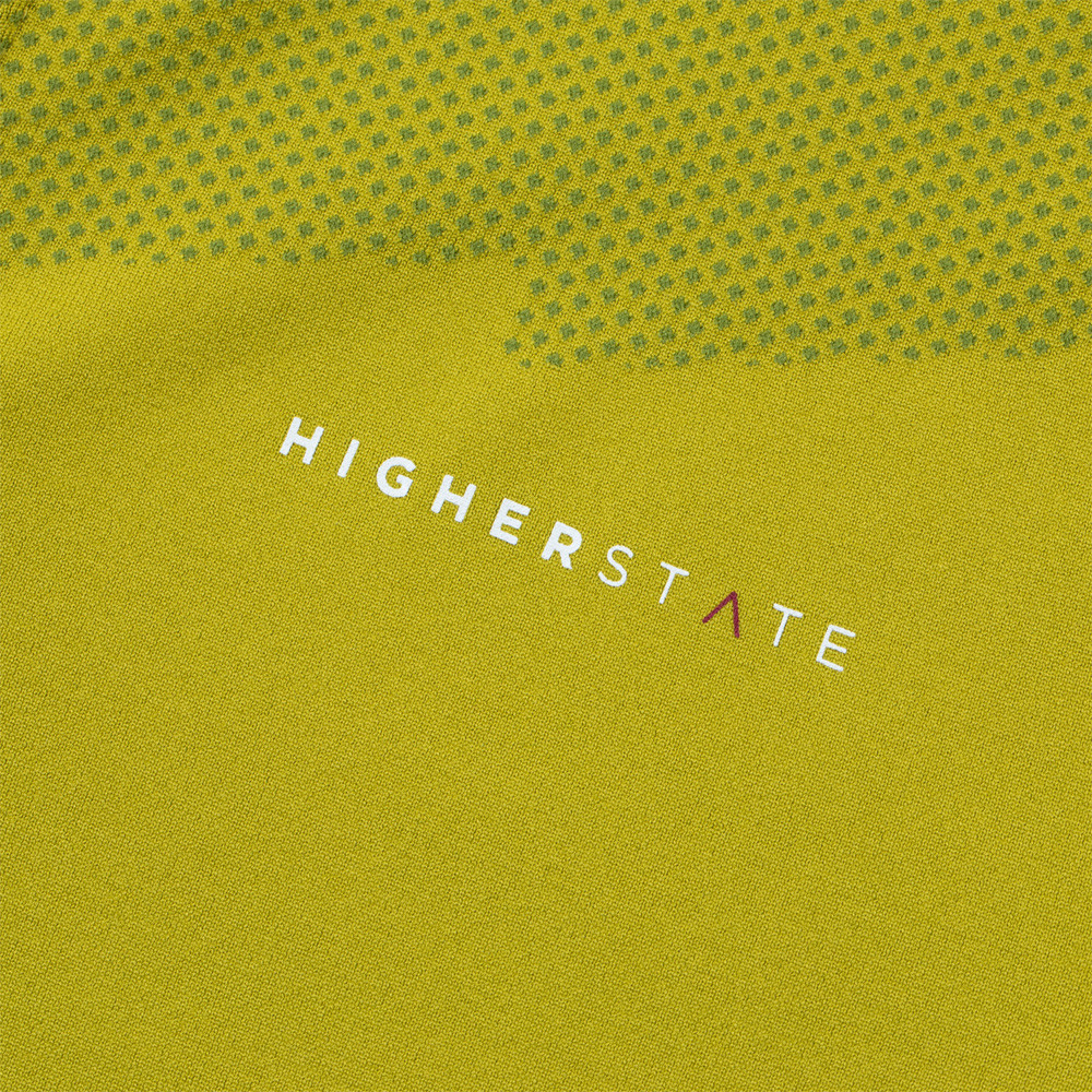 Tee-shirt de sport à manches longues 1-4 zip respirant homme Higher State Vert (4)