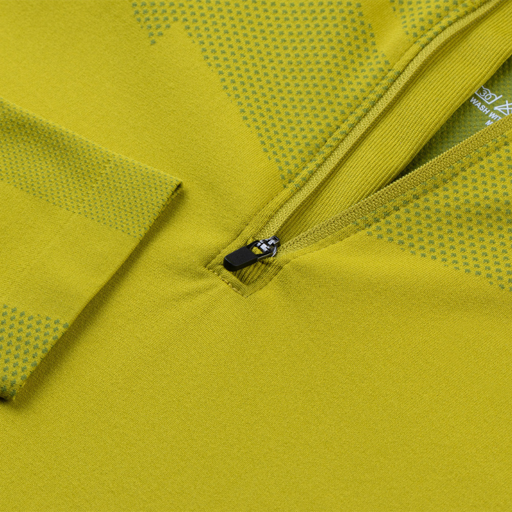 Tee-shirt de sport à manches longues 1-4 zip respirant homme Higher State Vert (5)
