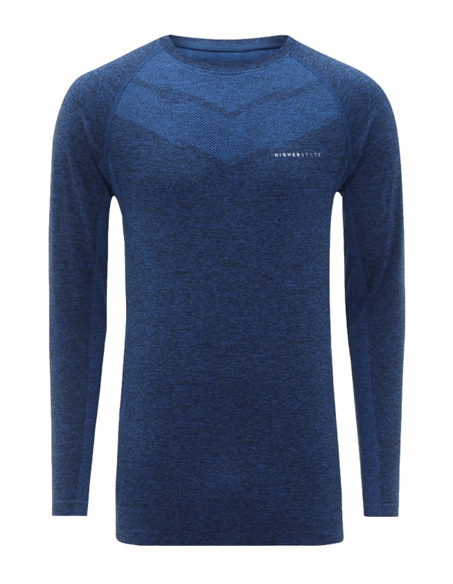 Tee-shirt de sport à manches longues léger et respirant homme Higher State Bleu (3)