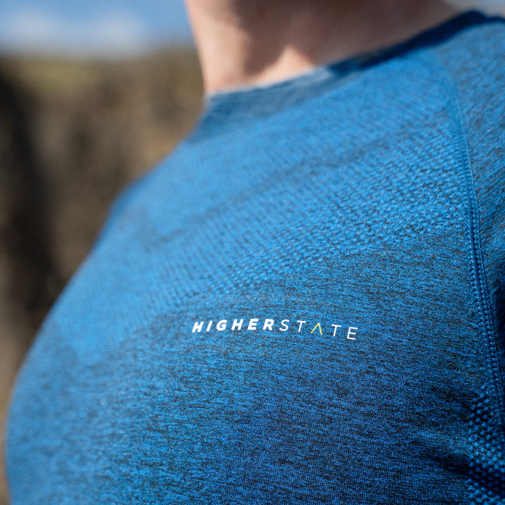 Tee-shirt de sport à manches longues léger et respirant homme Higher State Bleu (5)
