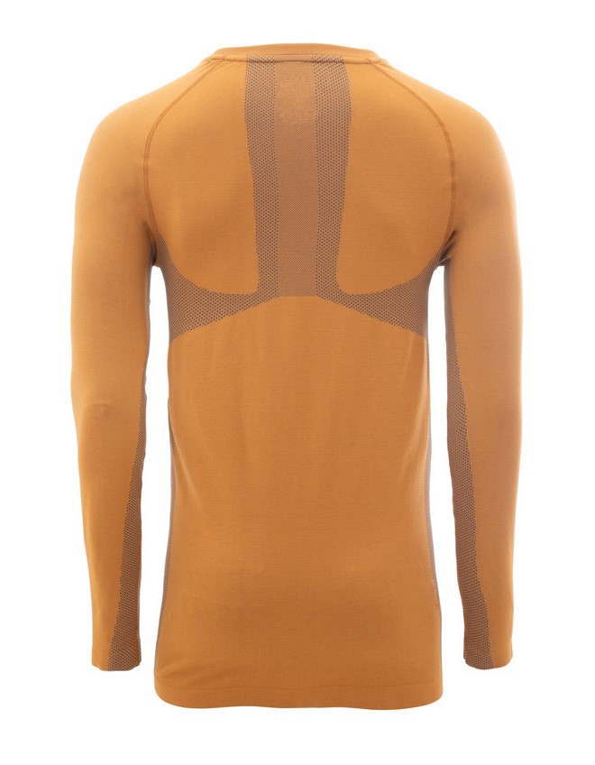 Tee-shirt de sport à manches longues léger et respirant homme Higher State Orange moutarde (4)