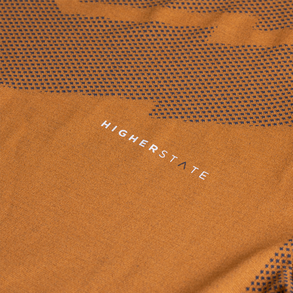 Tee-shirt de sport à manches longues léger et respirant homme Higher State Orange moutarde (5)