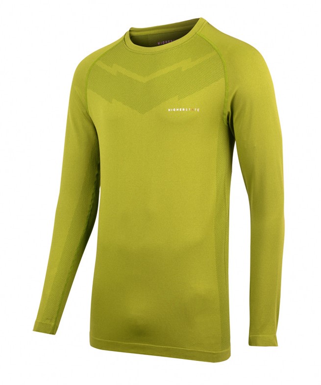 Tee-shirt de sport à manches longues léger et respirant homme Higher State Vert (1)