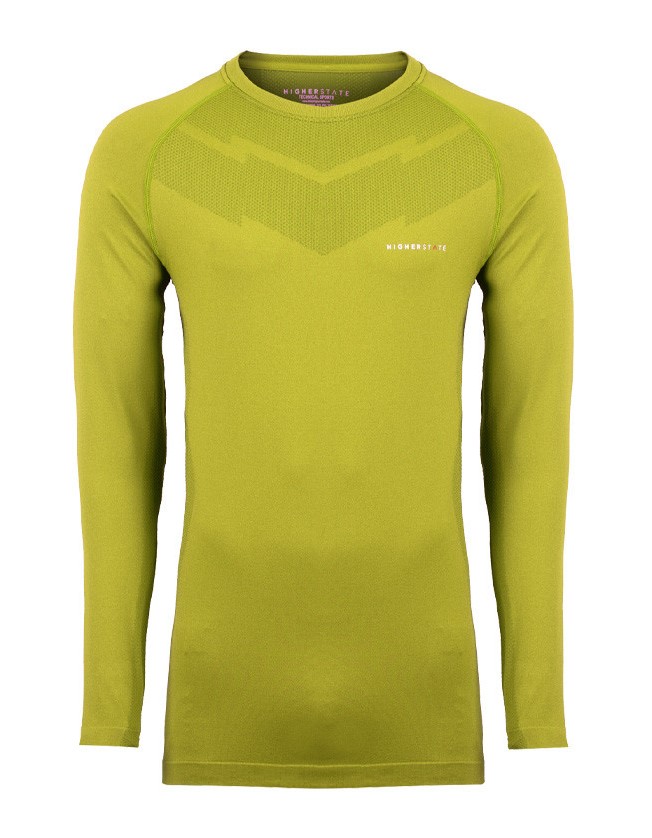 Tee-shirt de sport à manches longues léger et respirant homme Higher State Vert (3)