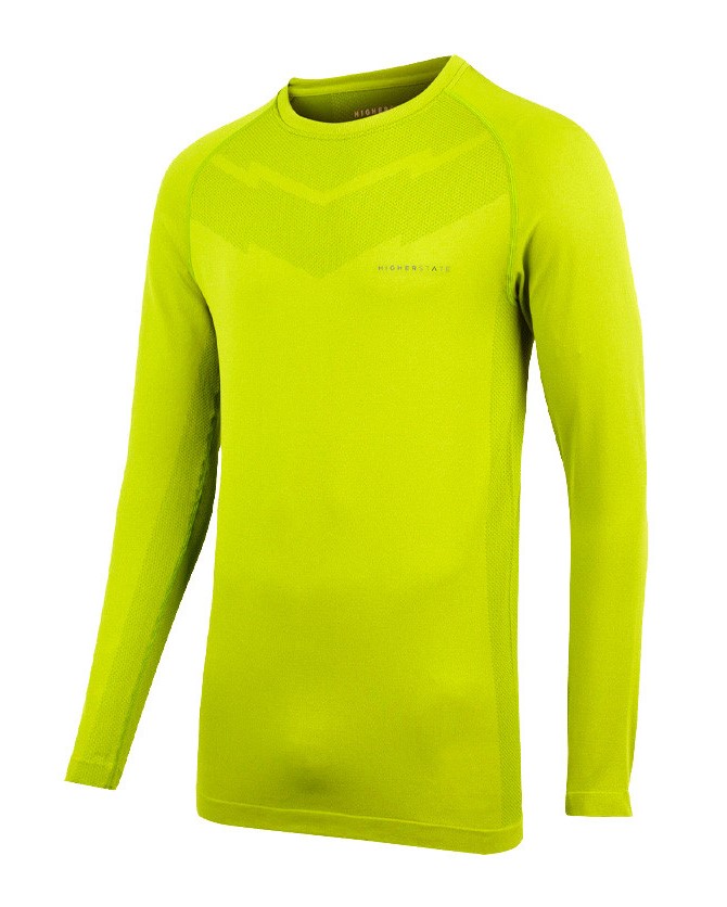 Tee-shirt de sport à manches longues léger et respirant homme Higher State Jaune fluo (1)