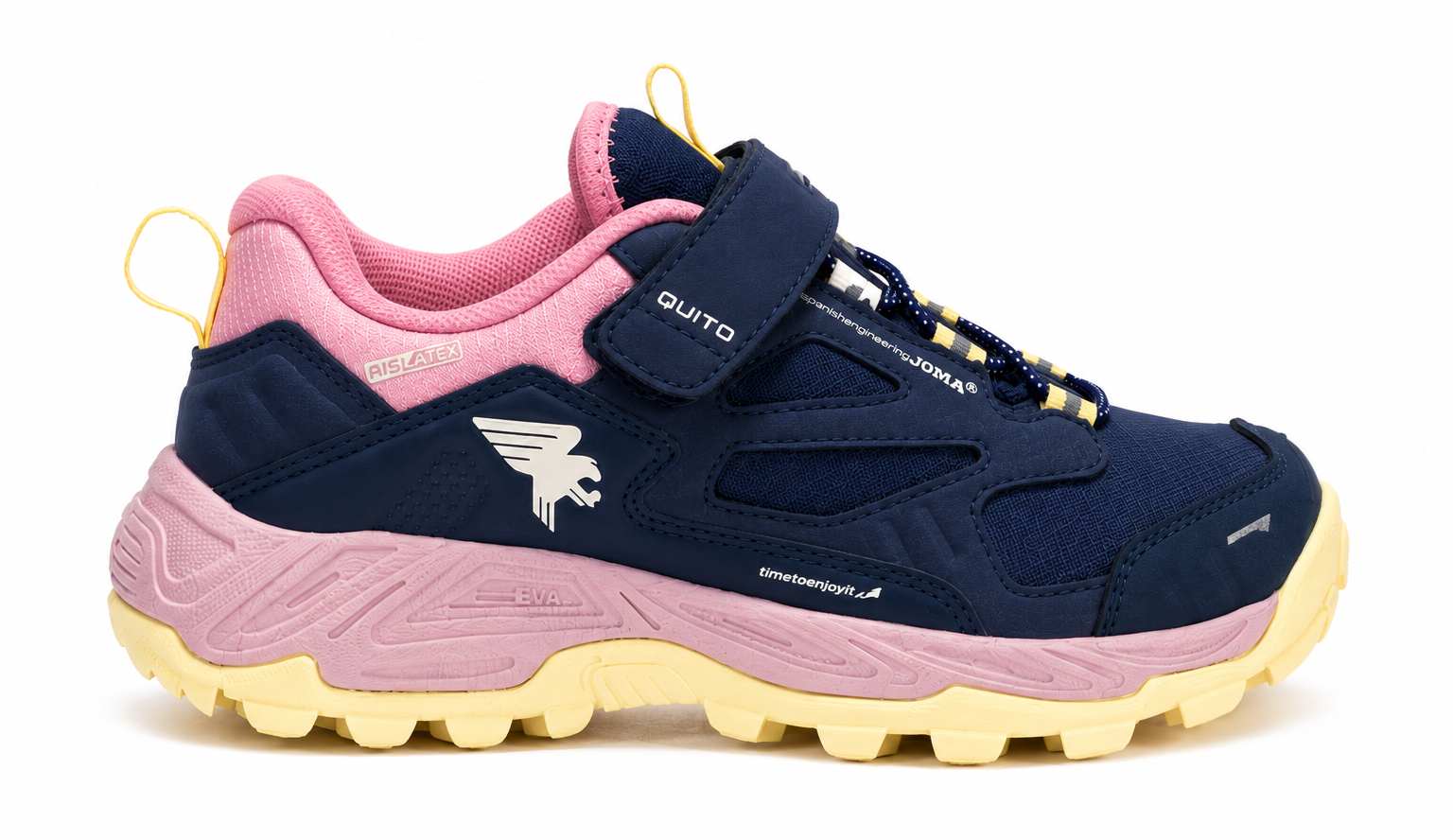 Chaussures marche junior Joma QUITO Bleu marine Rose pâle Jaune pâle 1