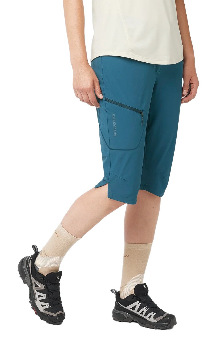 Bermuda de randonnée femme Salomon WAYFARER CAPRI W Bleu pétrol 2
