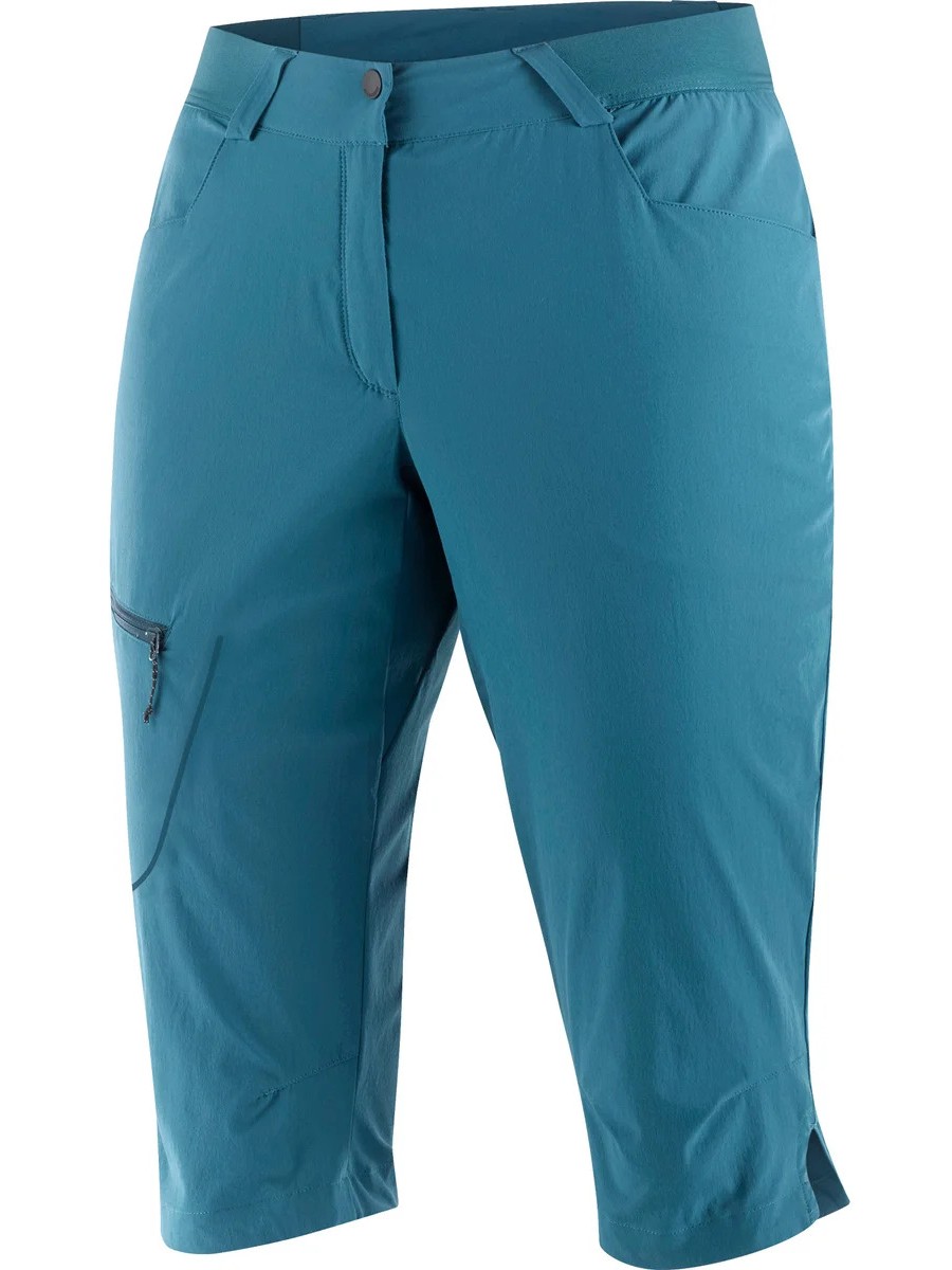 Bermuda de randonnée femme Salomon WAYFARER CAPRI W Bleu pétrol