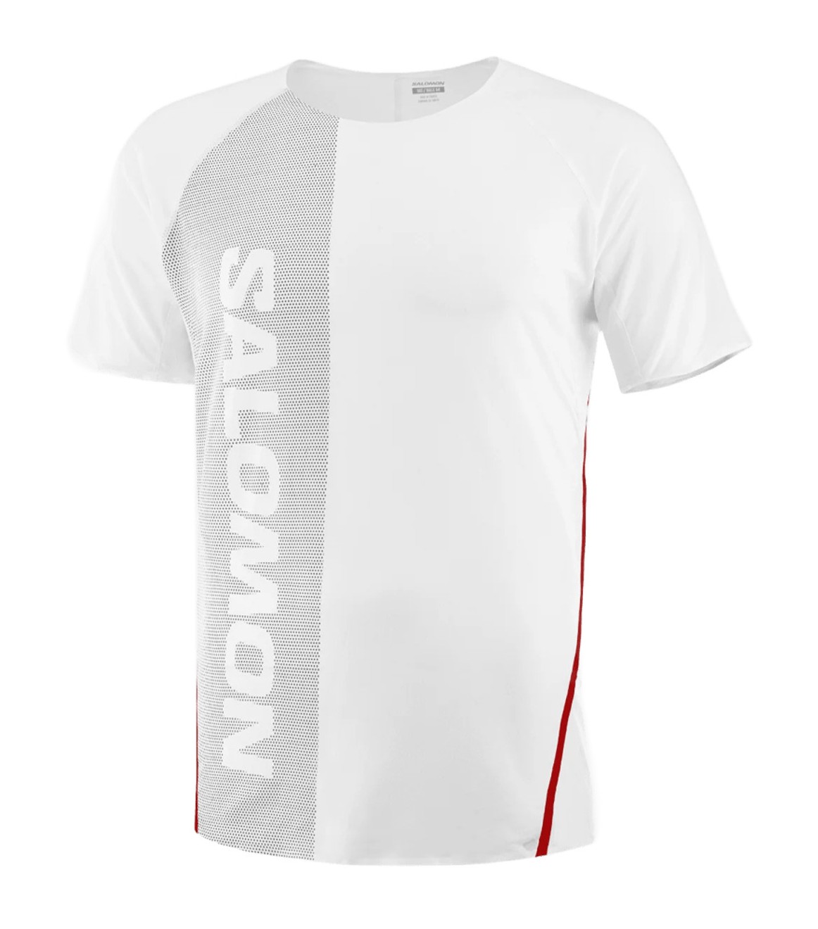Tee-shirt running trail élite homme Salomon S-LAB SPEED TEE M Blanc Gris Rouge 5