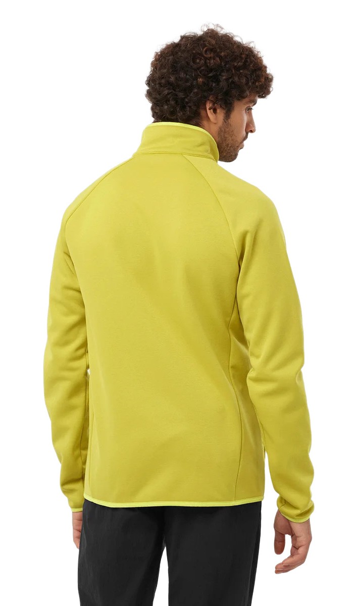 Veste de sport déperlante, polaire et respirante homme Salomon SNTIAL MIDWARM FZ M  Citronnelle Soufre 4