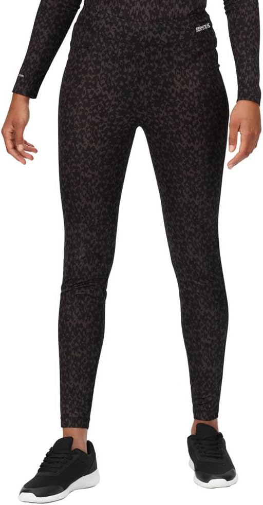Collant première couche thermique femme Regatta Wmn Bampton Pant Imprimé noir