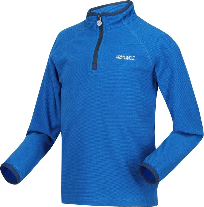 Haut de sport polaire zippé junior Regatta Loco Bleu Indigo Ciel Blanc 3