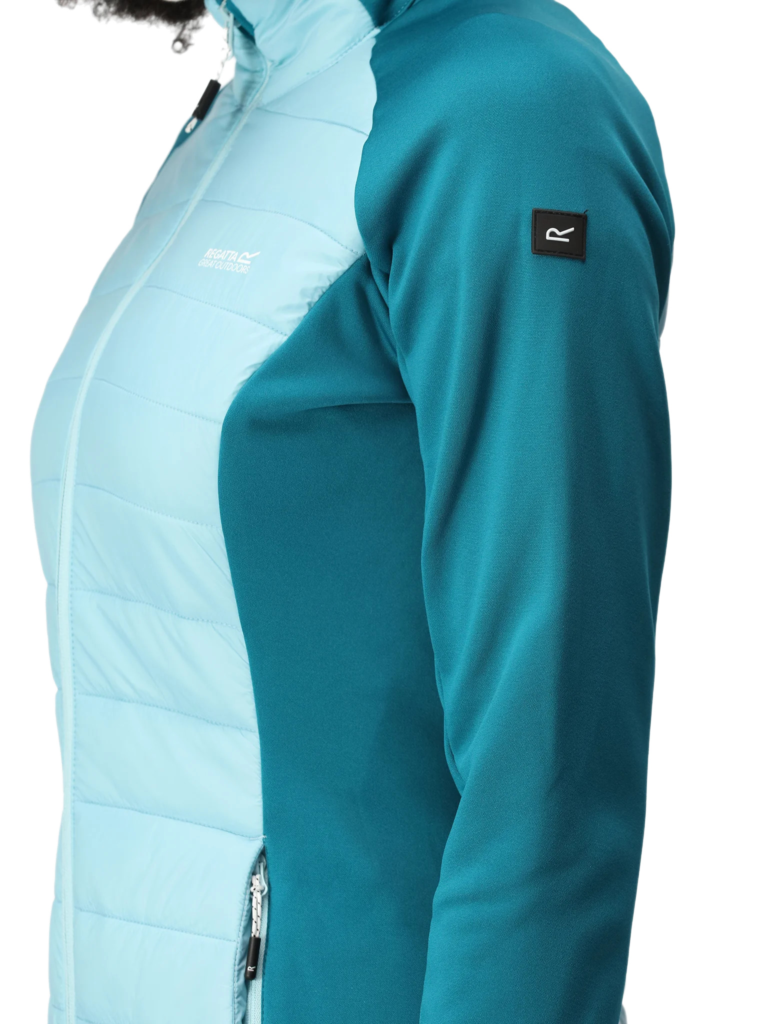 Doudoune intermédiaire de sport respirante femme Regatta Wmn Clumber Hybrid IV Vert mer Vert pâle Blanc 5