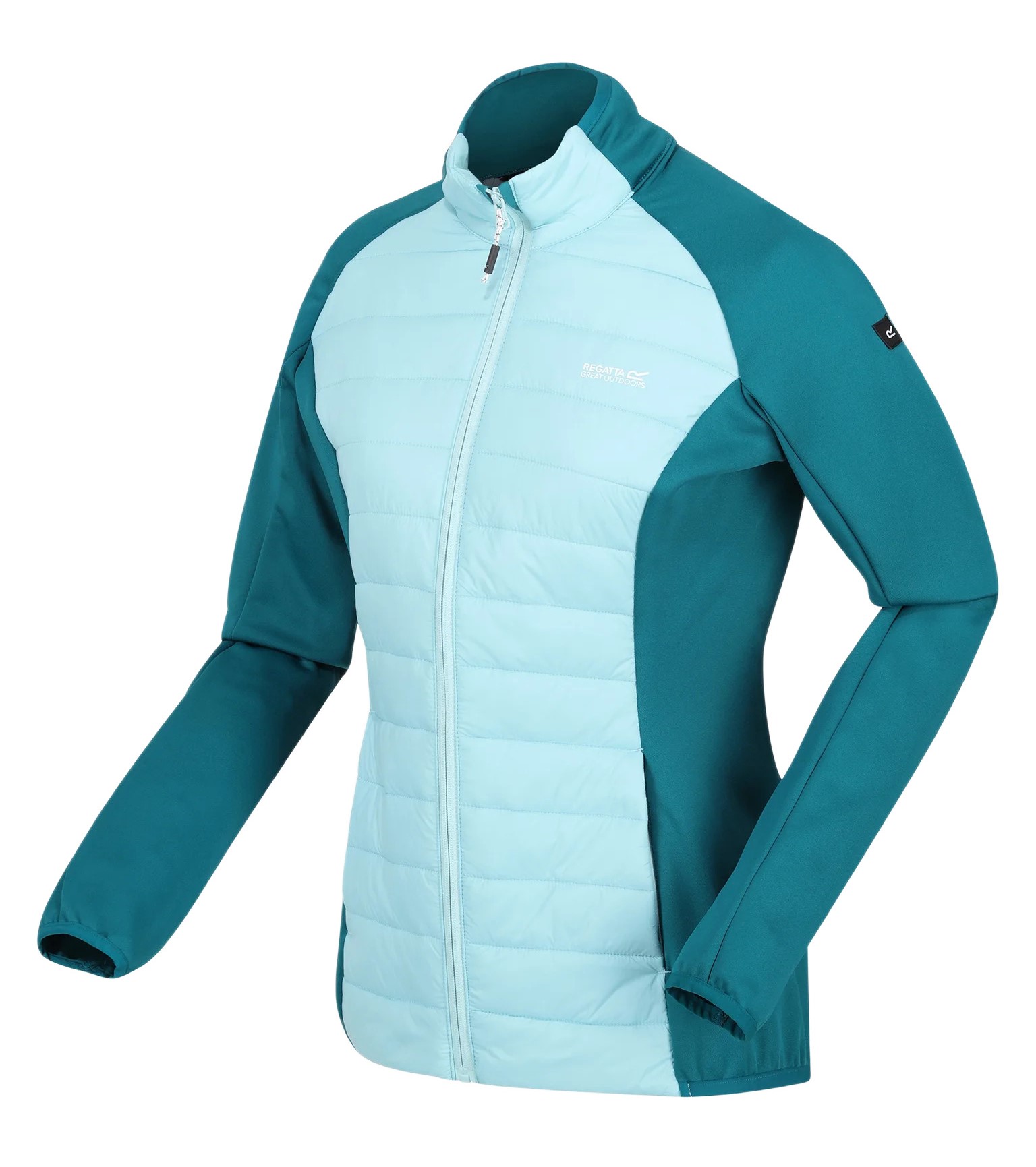 Doudoune intermédiaire de sport respirante femme Regatta Wmn Clumber Hybrid IV Vert mer Vert pâle Blanc 9