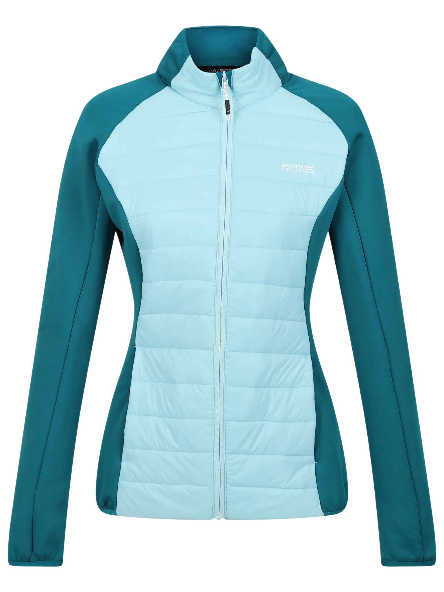 Doudoune intermédiaire de sport respirante femme Regatta Wmn Clumber Hybrid IV Vert mer Vert pâle Blanc 7