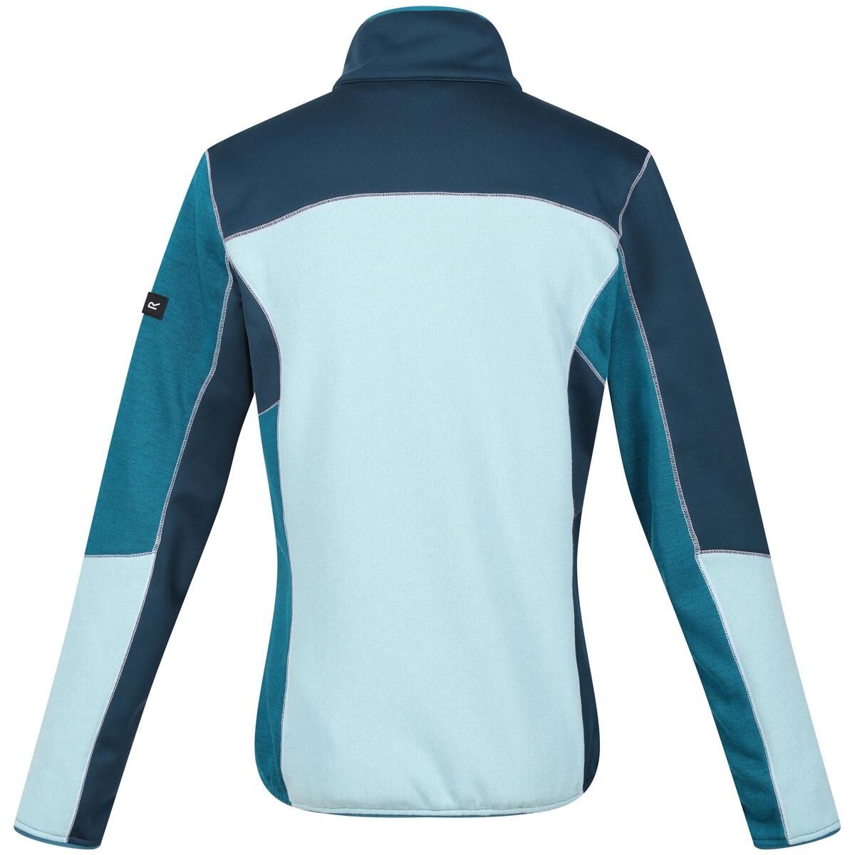 Haut de sport polaire zippé technique et respirant femme Regatta Lindalla VI Vert mer Vert pâle Vert foncé Blanc 8