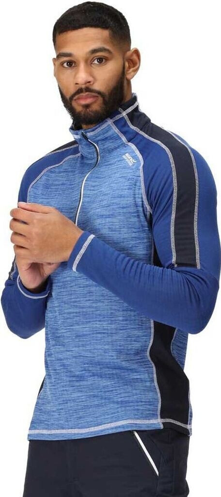 Haut de sport polaire 1-4 zip technique et respirant homme Regatta Hepley Bleu roi Bleu chiné Noir Blanc 2